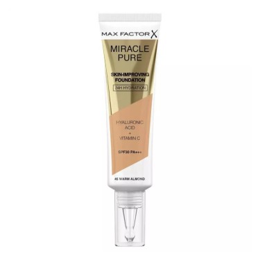 MAX FACTOR MIRACLE PURE FOUNDATION 45 WARM ALMOND